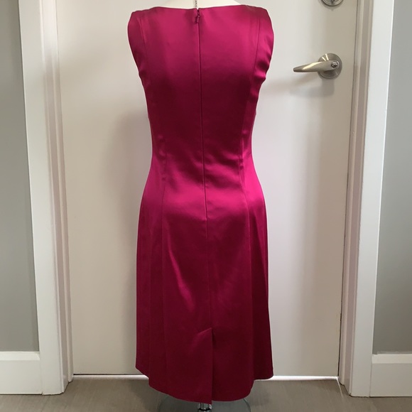 JAX Fuchsia pink satin dress - Picture 4 of 16